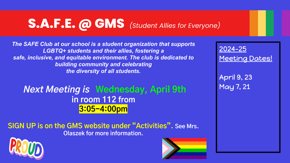  SAFE at GMS